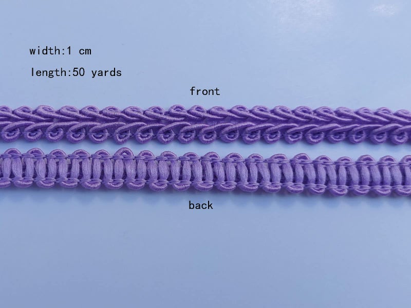 MONIDOOR 3/8 Inch Gimp Braid Trim 50 Yards for Upholstery Costume DIY Crafts (1308 Purple) - Image 4